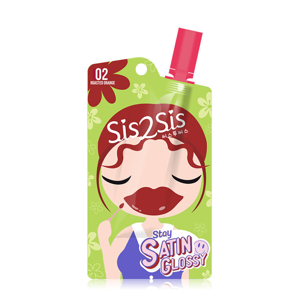 Sis2sis Satin Lipstick - #02 Glossy Formula with Dense Pigments - Beauty Buddy