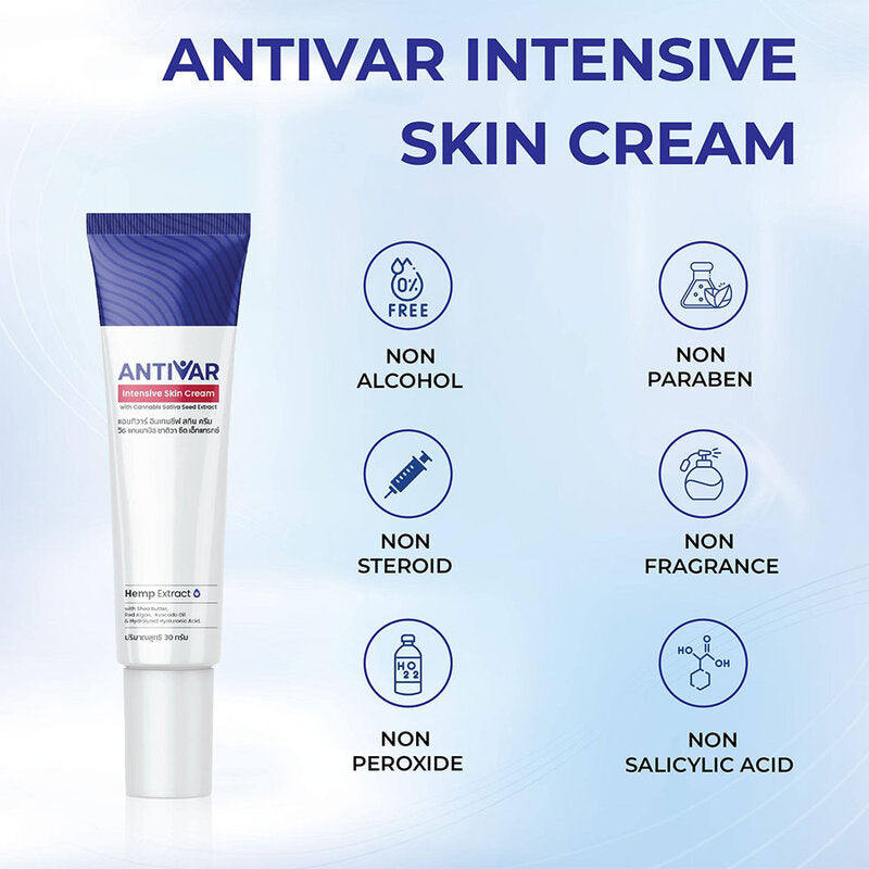 Antivar Intensive Skin Cream With Cannabis Sativa Seed Extract 30g