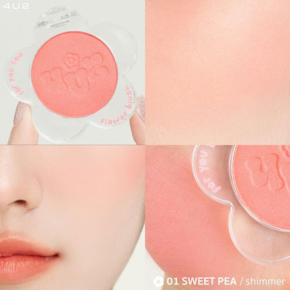4U2 Cheek Blush - #01 Sweet Pea, Soft Texture, Long Lasting - Beauty Buddy
