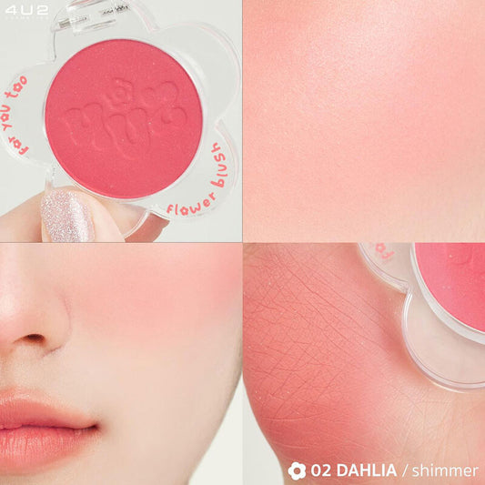 4U2 Cheek Blush - #02 Dahlia, Soft Texture, Long Lasting - Beauty Buddy