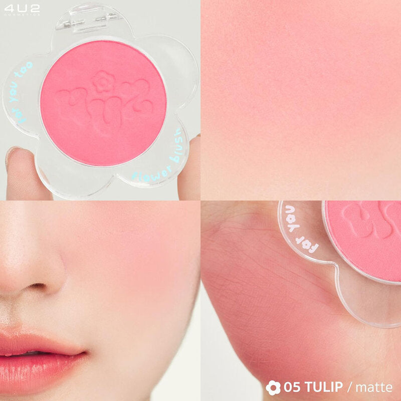 4U2 Cheek Blush - #05 Tulip with Matte and Shimmer Finish - Beauty Buddy