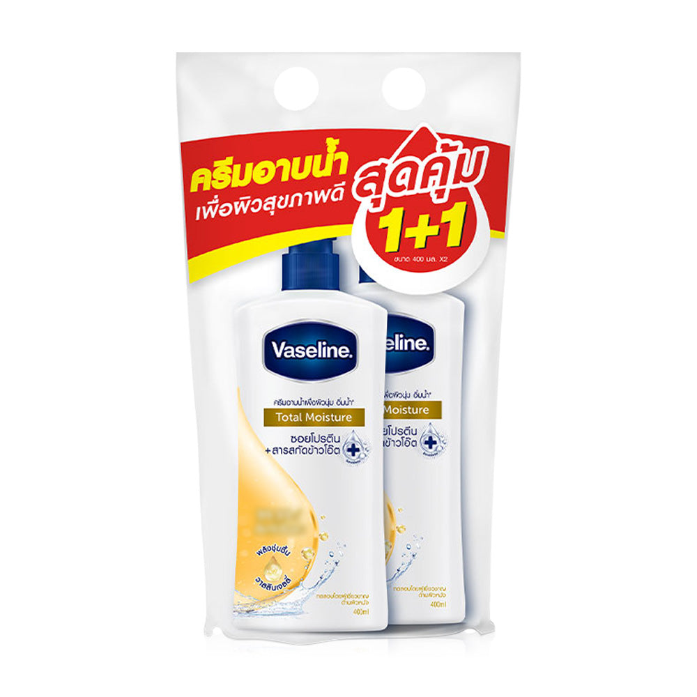 Vaseline Body Wash - Healthy Plus Total Moisture 400ml x 2pcs