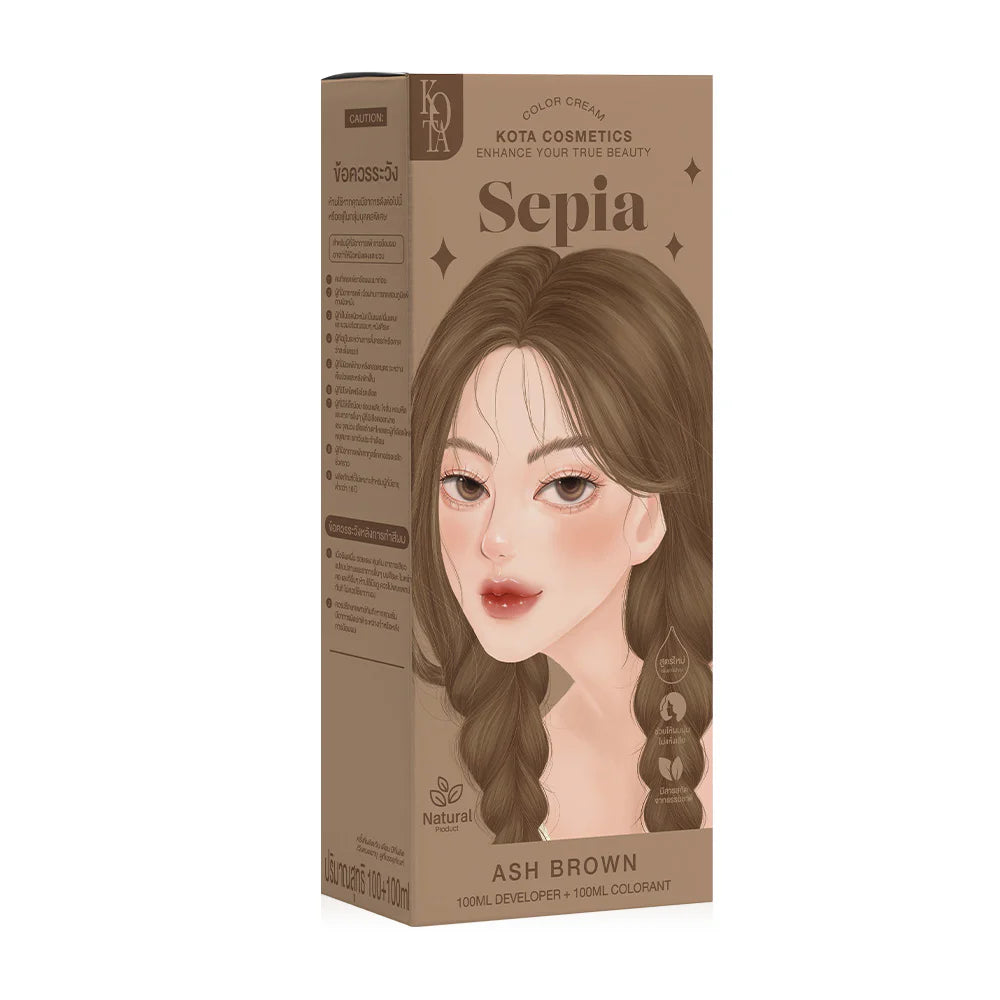 Kota Cosmetics Color Cream Sepia 200ml #Ash Brown