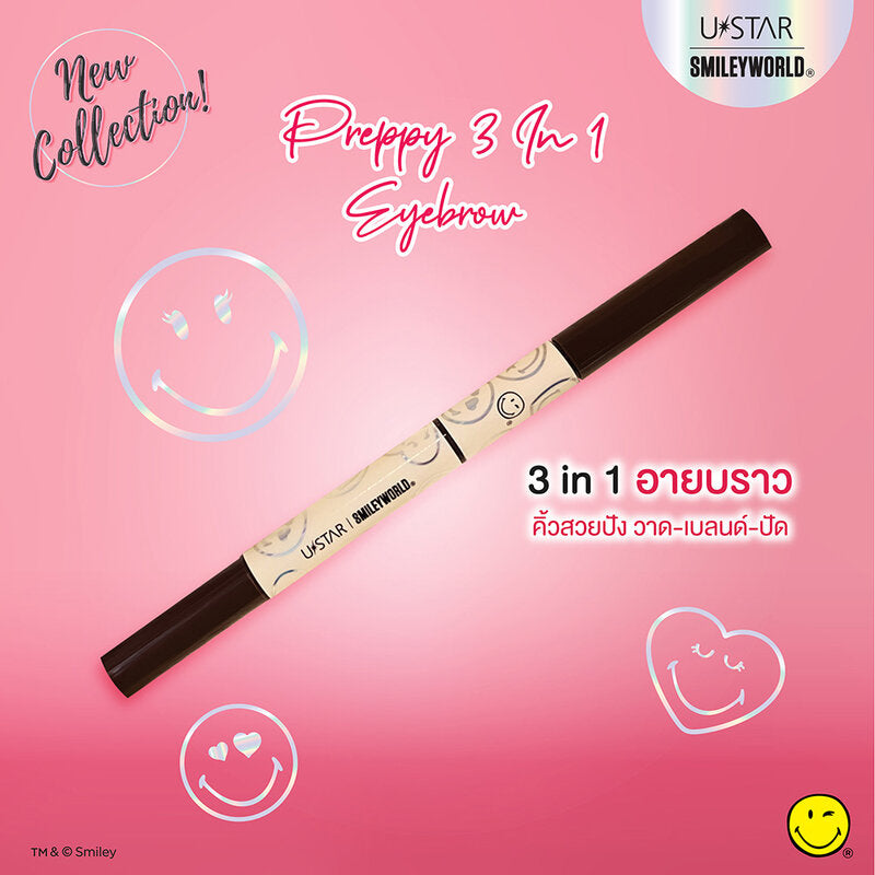 U-Star Eyebrow Pencil - 3-in-1 Preppy Formula