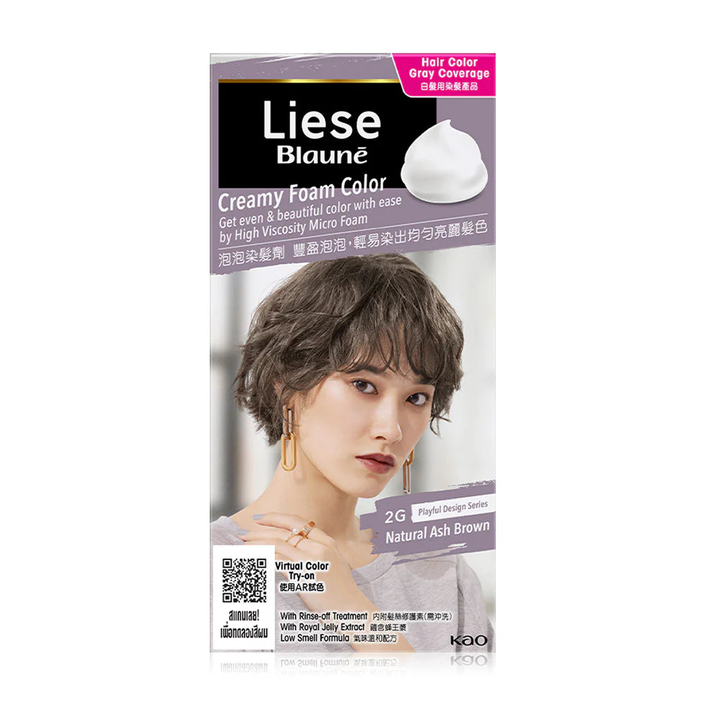 Liese Blaune Creamy Foam Color 108g #Natural Ash Brown