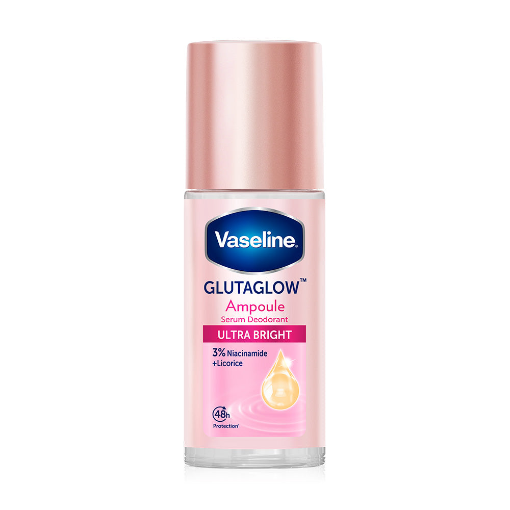 Vaseline Roll-On Deodorant - GlutaGlow Serum with 3% Niacinamide