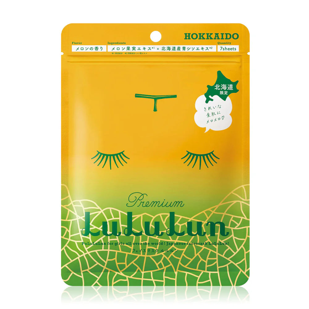 LuLuLun Premium Hokkaido Melon Face Mask 108ml [7 Sheets]