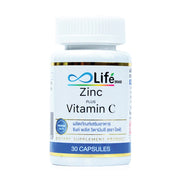 Life Zinc Plus Vitamin C Dietary Supplement 30 Capsules
