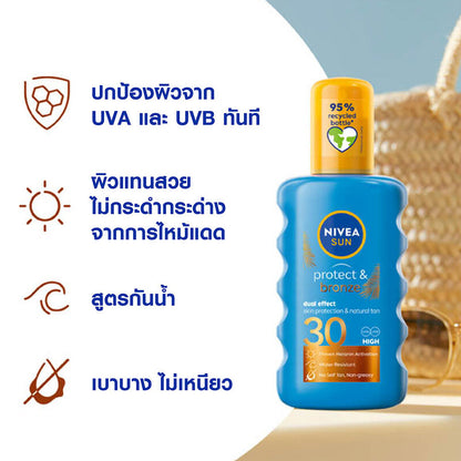 NIVEA Sun Protection Spray - SPF30 with Pro-Melanin Extracts - Beauty Buddy