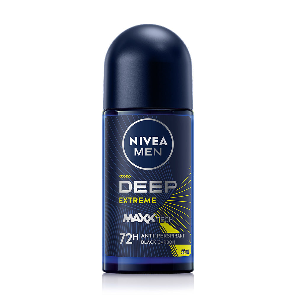 NIVEA Men Roll-On Antiperspirant - Deep Extreme with MAXXTech Formula - Beauty Buddy
