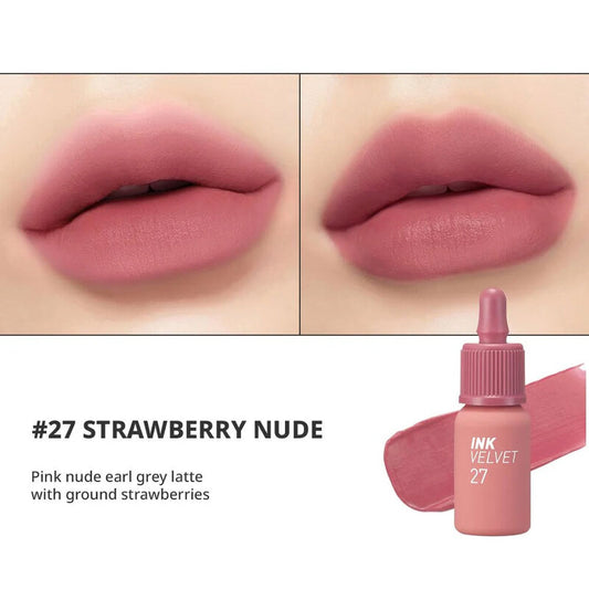Peripera Ink Velvet Lipstick - #27 Strawberry Nude - Beauty Buddy