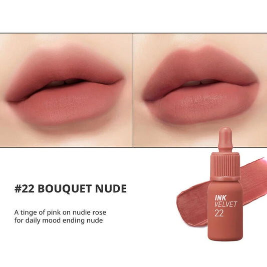 Peripera Ink Velvet Lipstick - #22 Bouquet Nude - Beauty Buddy
