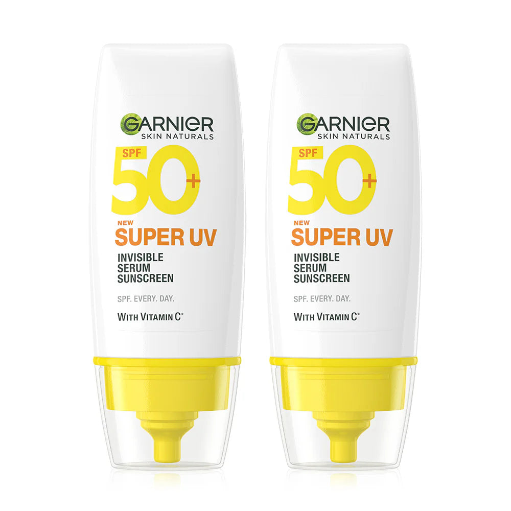 Garnier Skin Naturals Super UV-Invisible Serum Sunscreen 30ml x 2pcs