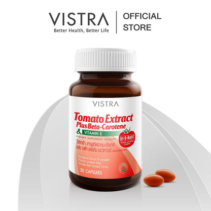 Vistra Tomato Extract Plus Beta-Carotene 30 Capsules