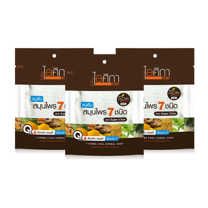 Isika Herbs 7 Herbs Cool Herbal Spa Soap 70g x 3pcs