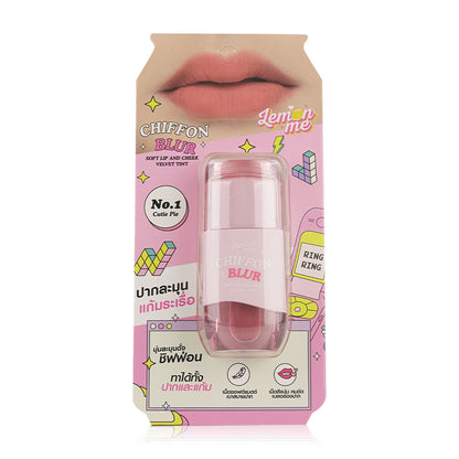 Lemon Me Velvet Tint - Chiffon Blur Lip & Cheek #01 Cutie Pie - Beauty Buddy