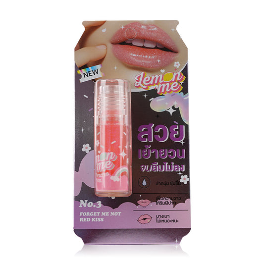 Lemon Me Lip Oil - Forget Me Not Red Kiss with Vitamin E - Beauty Buddy