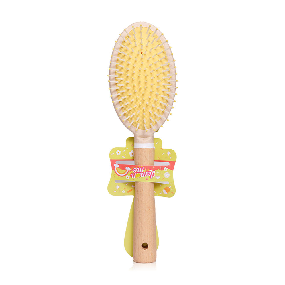 Lemon Me Paddle Comb - Yellow with Soft Bristles