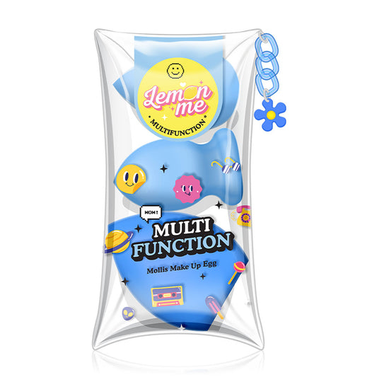 Lemon Me Makeup Sponges - Soft Blue Oval Set (3 Pieces) - Beauty Buddy