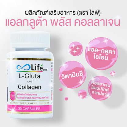 Life L-Gluta Plus Collagen 30 Capsules