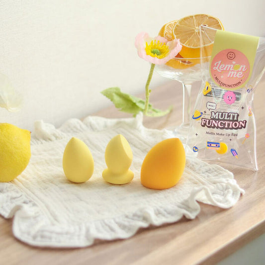 Lemon Me Makeup Sponges - Soft Yellow Oval Set (3 Pieces) - Beauty Buddy