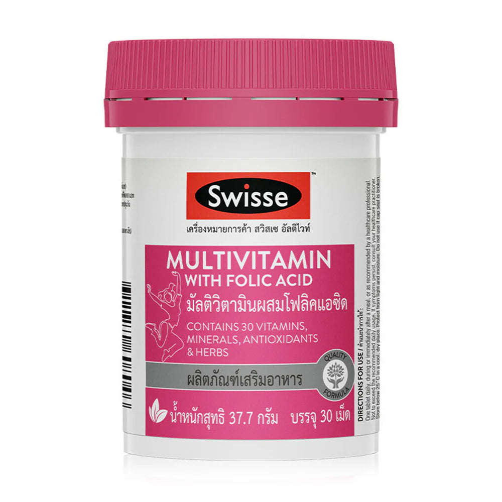 Swisse Ultivite Multivitamin With Folic Acid 30 Tablets