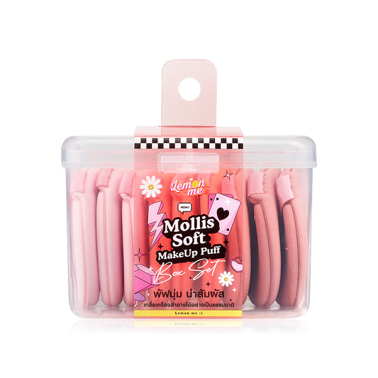 Lemon Me Makeup Puff Set - 9 Soft Pink Sponges - Beauty Buddy