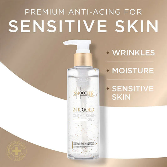 Smooth E Cleansing Gel - 24K Gold & Brightening Formula - Beauty Buddy