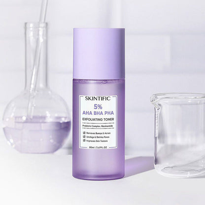 SKINTIFIC 5% AHA BHA PHA Exfoliating Toner 80ml
