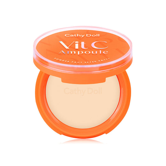 Cathy Doll Ampoule Powder Pact - Vitamin C SPF50 PA+++ #02 Light Beige - Beauty Buddy