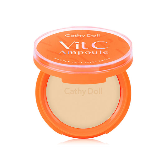Cathy Doll Ampoule Powder Pact - Vitamin C SPF50 PA+++ #03 Medium Beige - Beauty Buddy