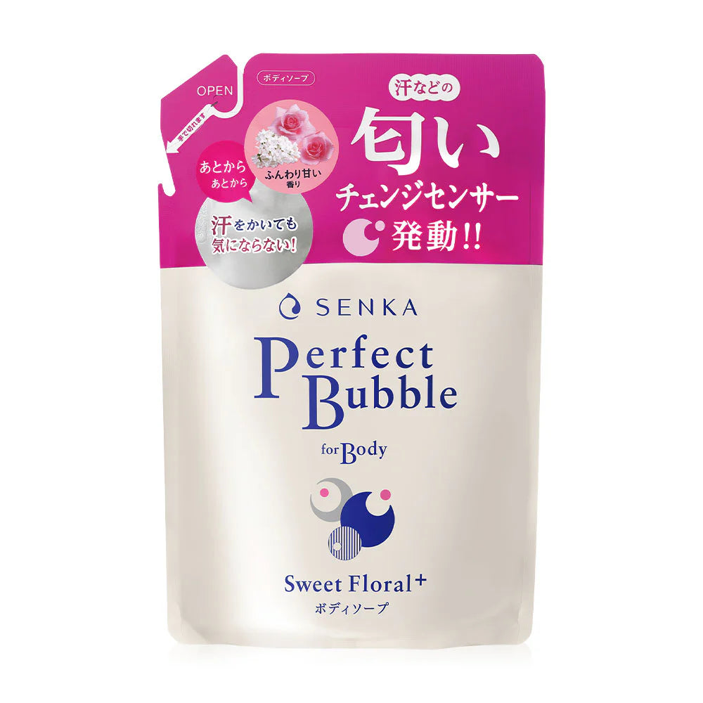 Senka Perfect Bubble For Body Sweet Floral N Refill 350ml