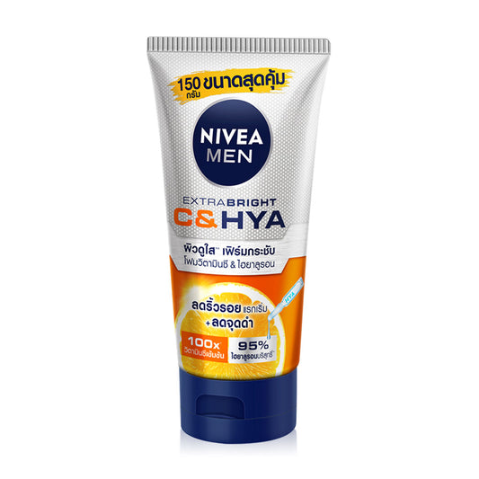 NIVEA Men Facial Cleansing Foam - Extra Bright with Vitamin C & Hyaluron - Beauty Buddy