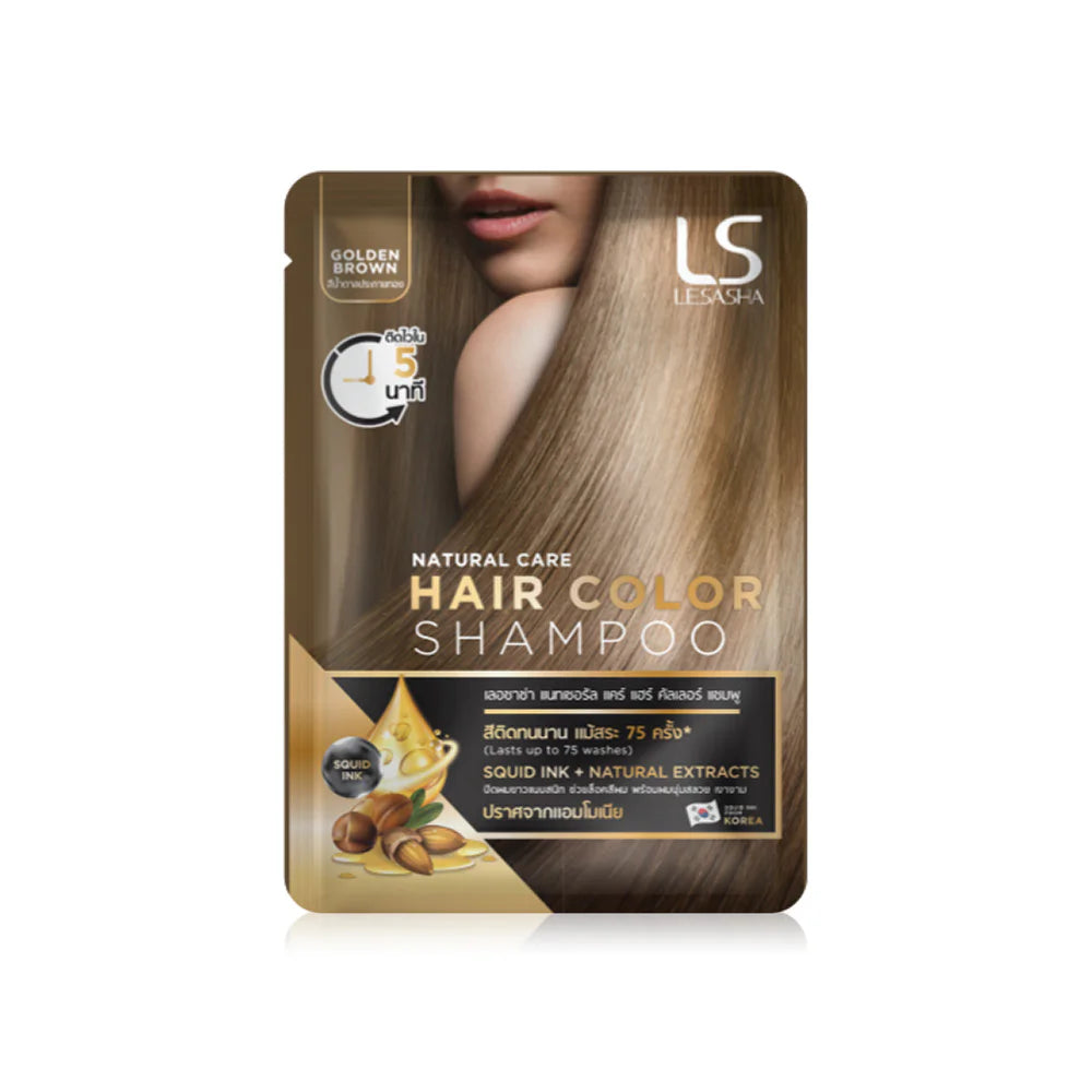 Lesasha Natural Care Hair Color Shampoo 30ml - Golden