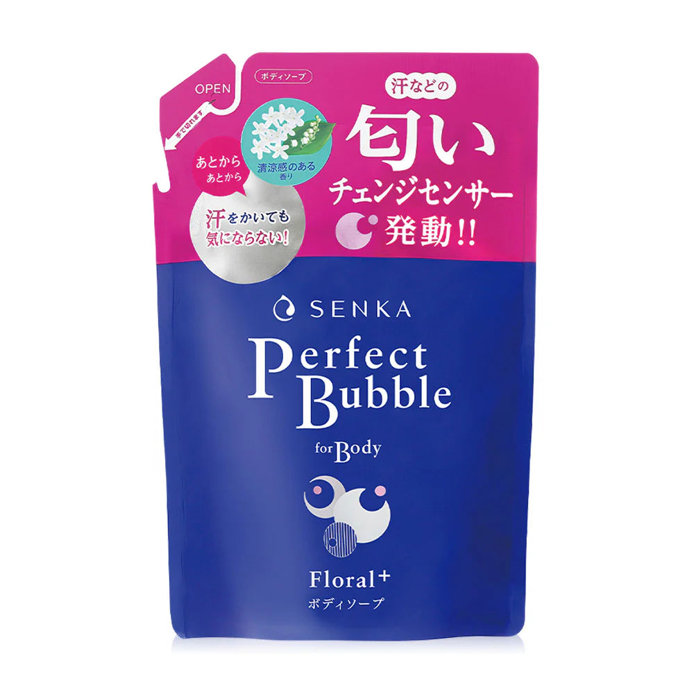 Senka Perfect Bubble For Body Floral Plus N Refill 350ml