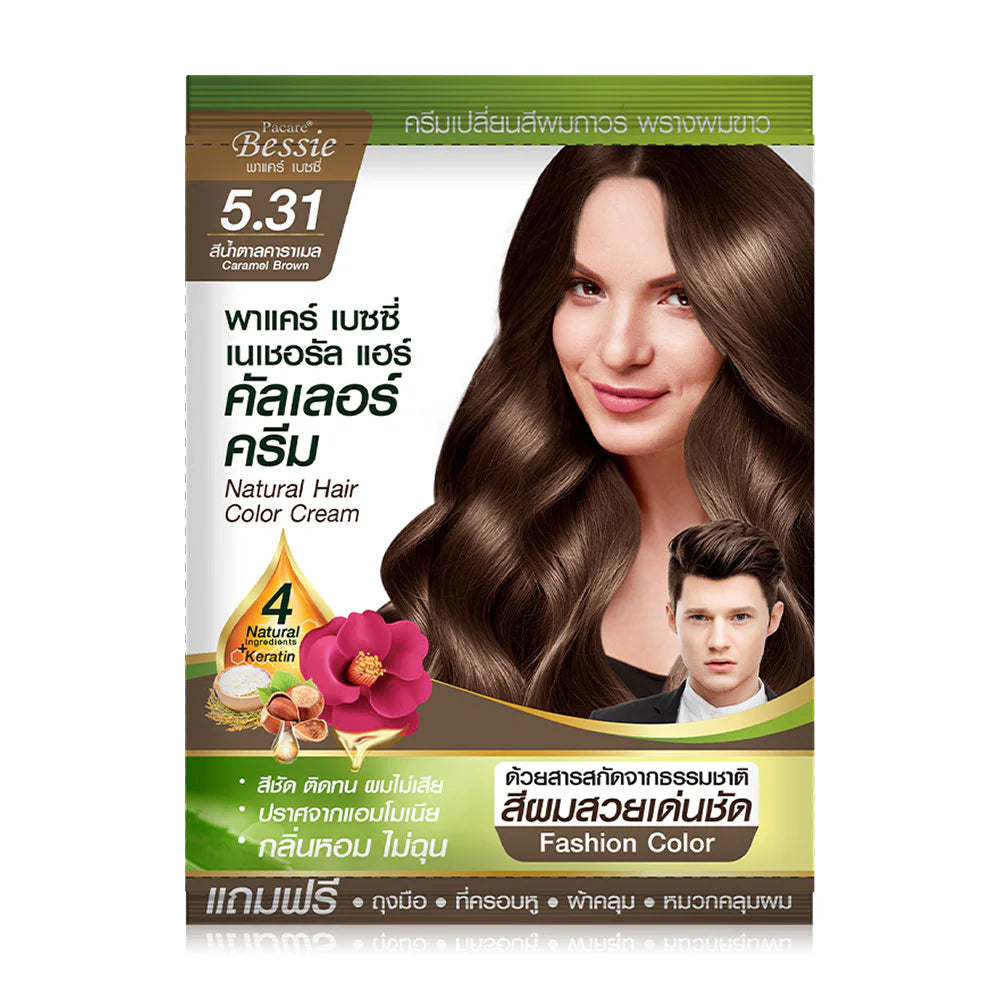 Pacare Bessie Natural Hair Color Cream 30ml - Caramel