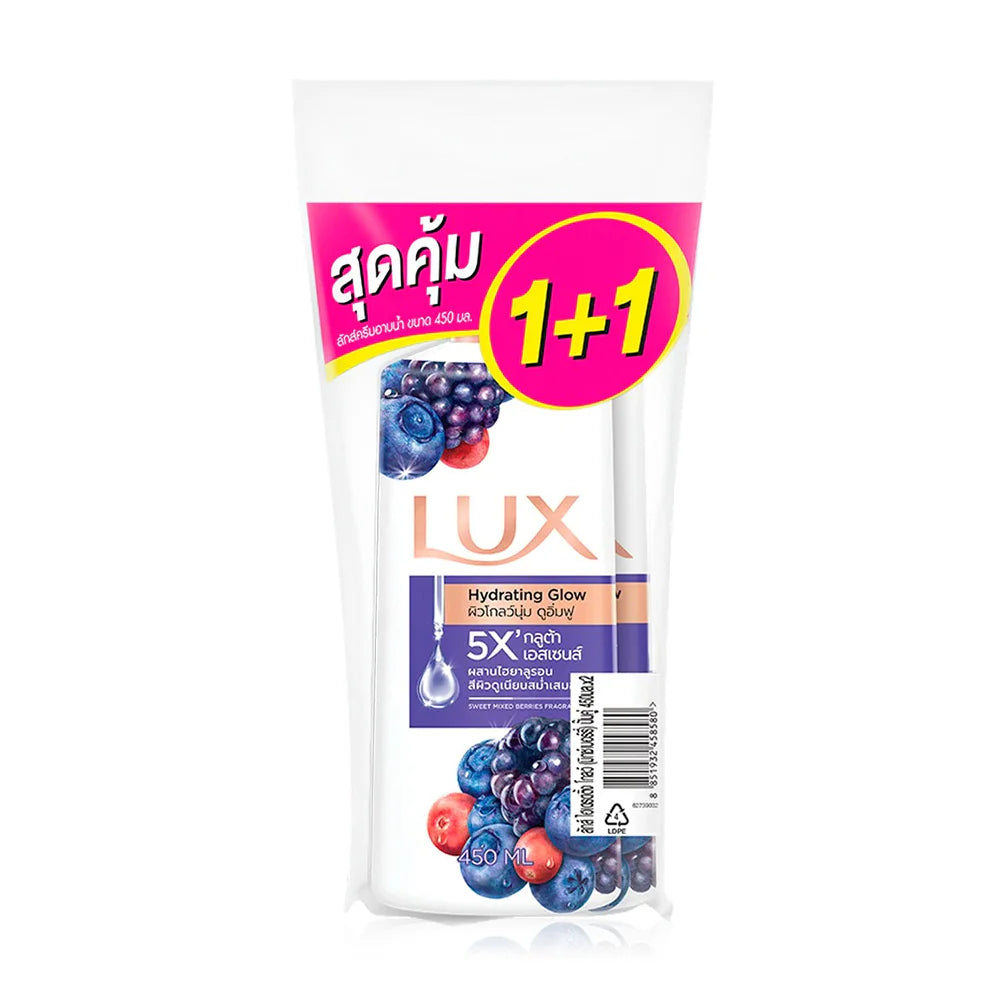 Lux Shower Cream Hydrating Glow Mixed Berries 450ml x 2pcs
