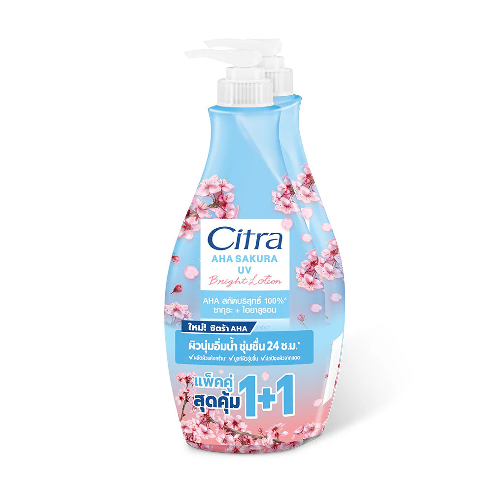 Citra AHA Sakura UV Bright Lotion 300ml x 2pcs