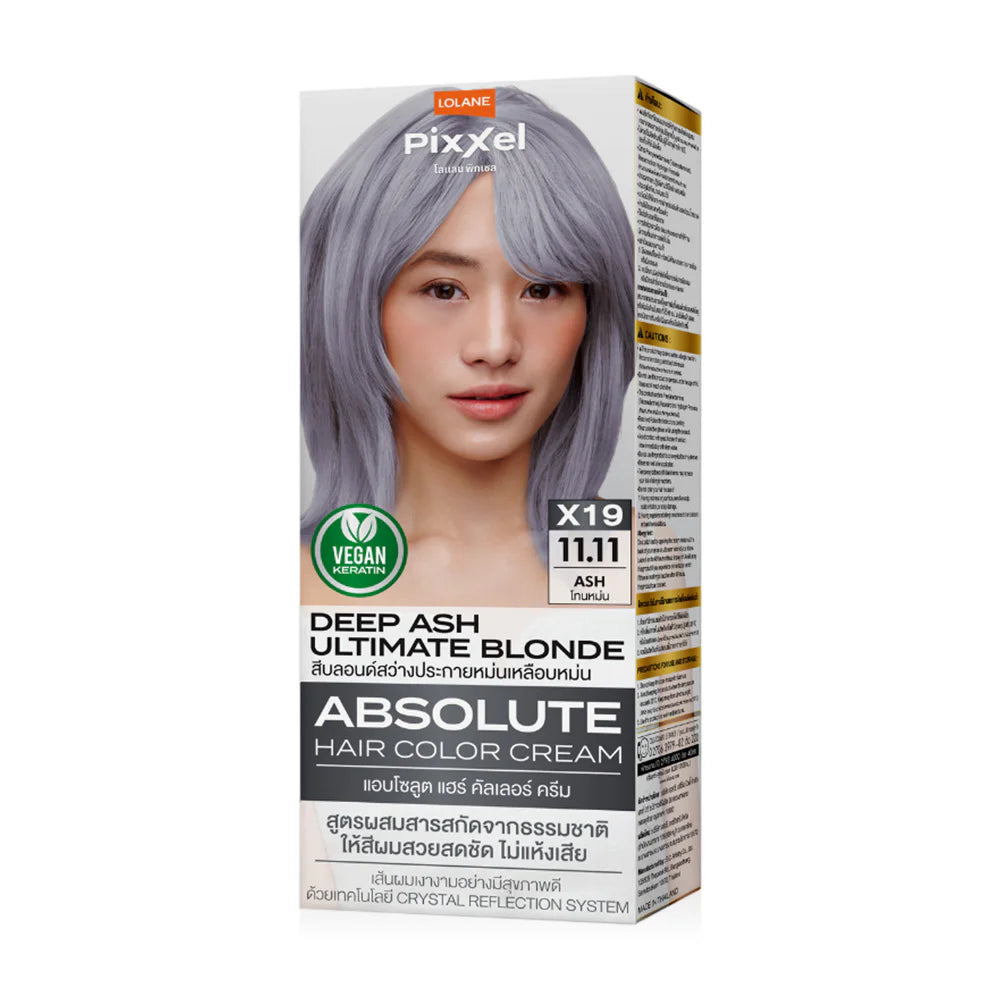 Lolane Pixxel Absolute Hair Color Cream 90g - #X19 Deep Ash Ultimate Blonde