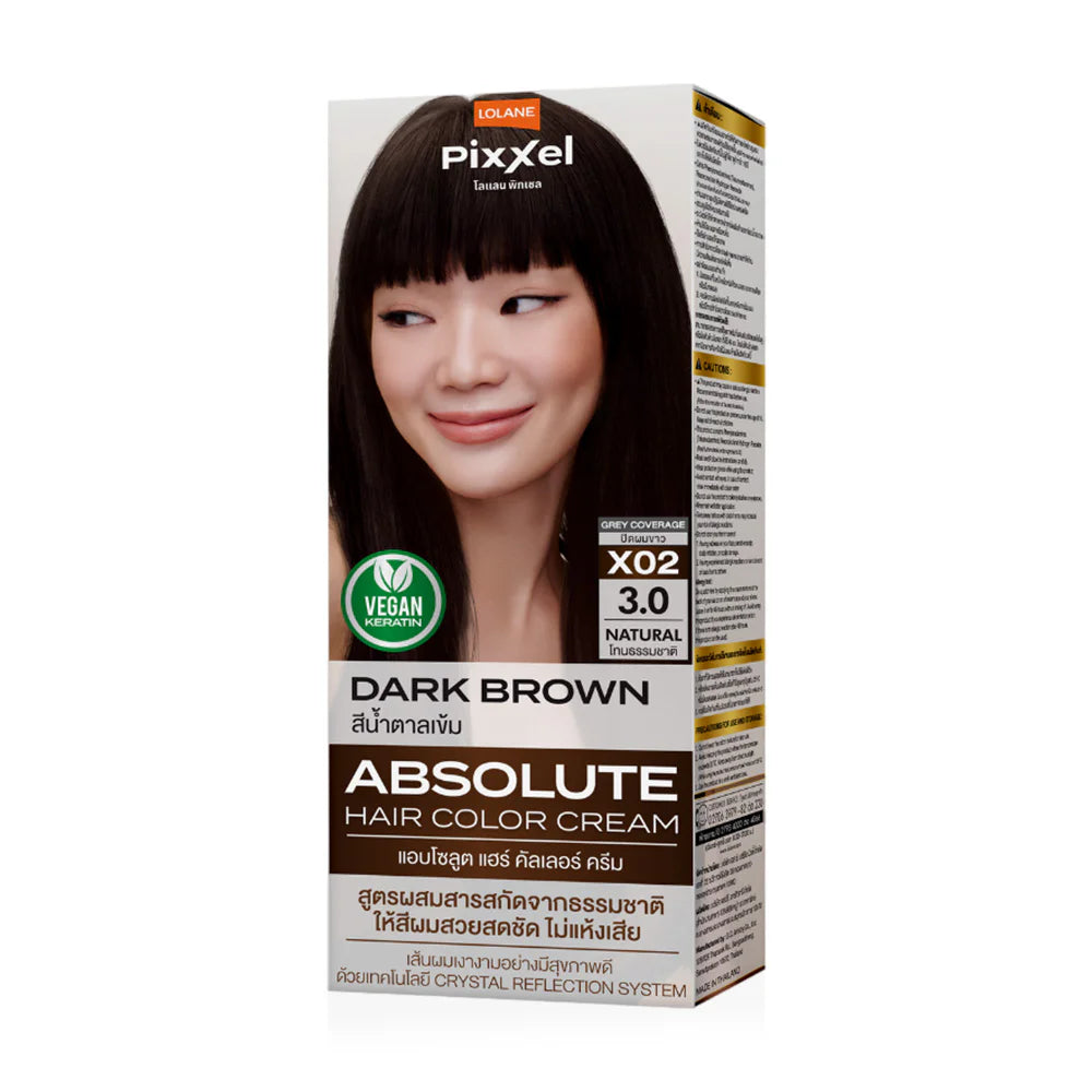 Lolane Pixxel Absolute Hair Color Cream 90g - #X2 Dark Brown 3.0