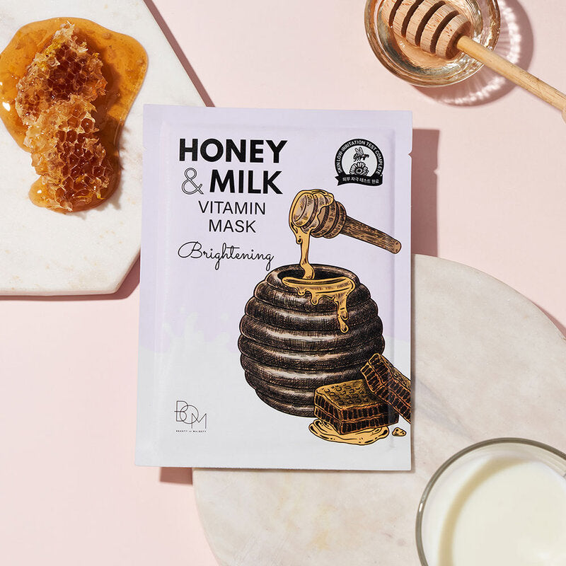 BOM Facial Mask - Honey and Milk Brightening Formula