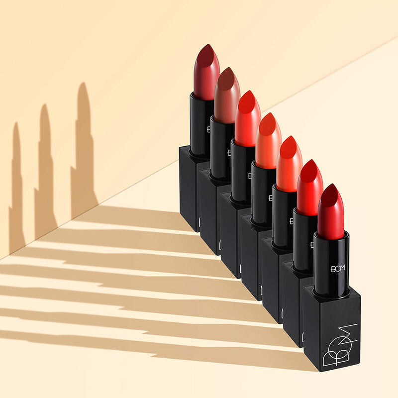 BOM Lipstick - My Cherry Red, Matte Formula with Vitamin E