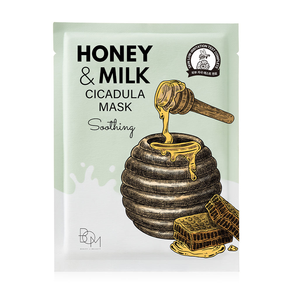 BOM Facial Mask - Honey and Milk Extracts for Soothing Care