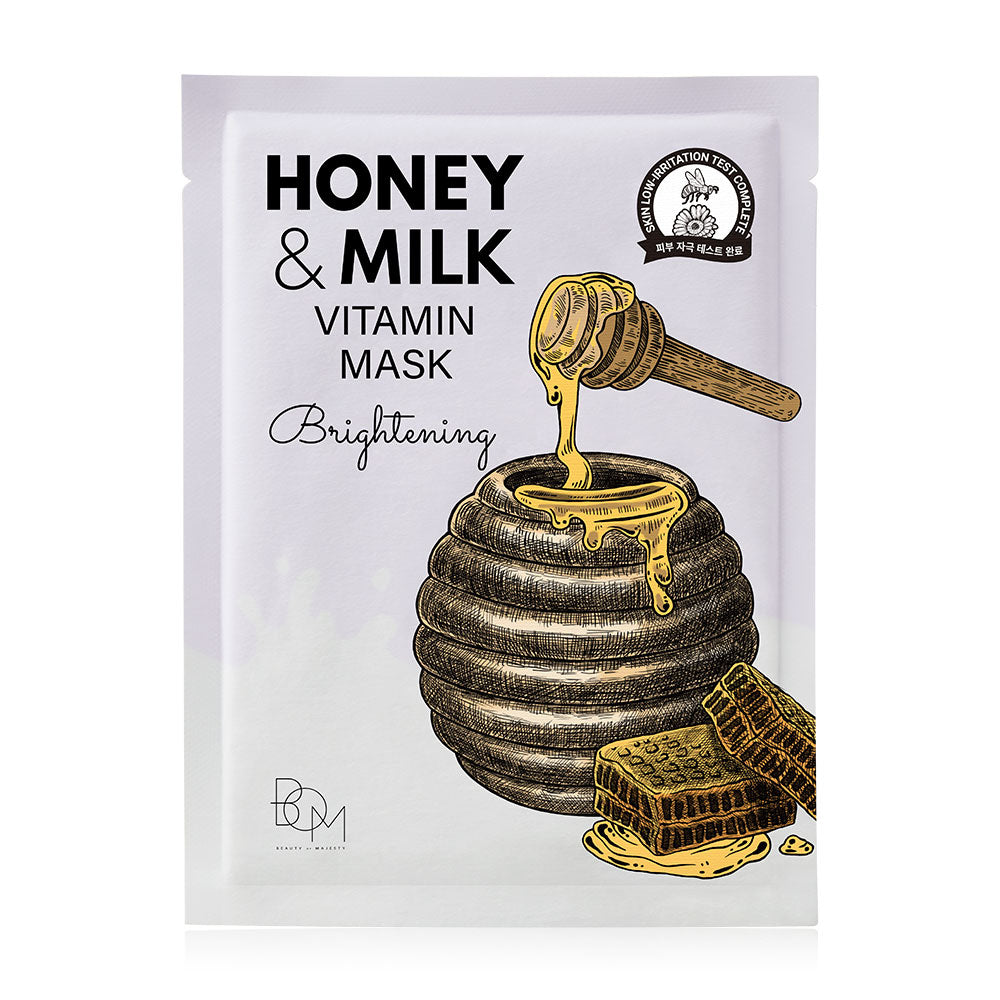 BOM Facial Mask - Honey and Milk Brightening Formula