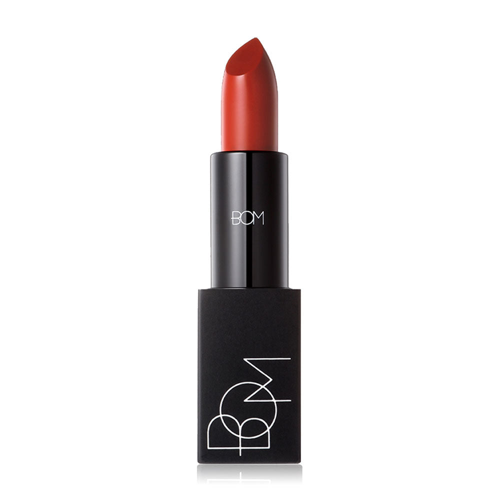 BOM Lipstick - My Warm Red, Matte Formula with Vitamin E