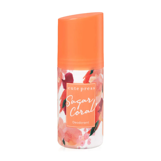 Cute Press Deodorant - Sugar Coral Scent, Alcohol-Free Roll-On - Beauty Buddy