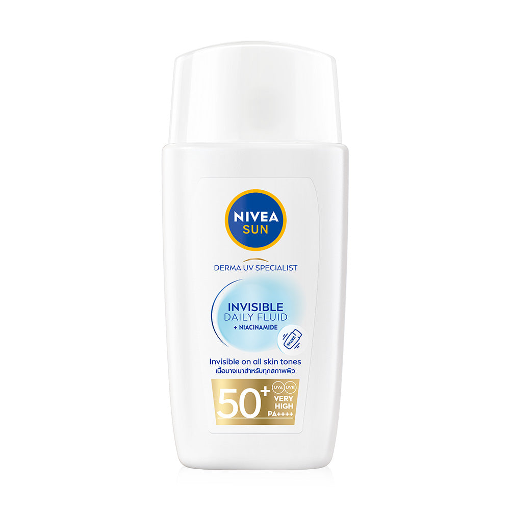 NIVEA Sunscreen Serum - Invisible Daily Fluid SPF50+ for All Skin Types - Beauty Buddy