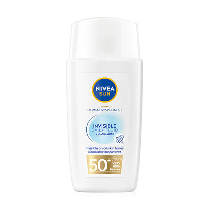 NIVEA Sunscreen Serum - Invisible Daily Fluid SPF50+ for All Skin Types - Beauty Buddy