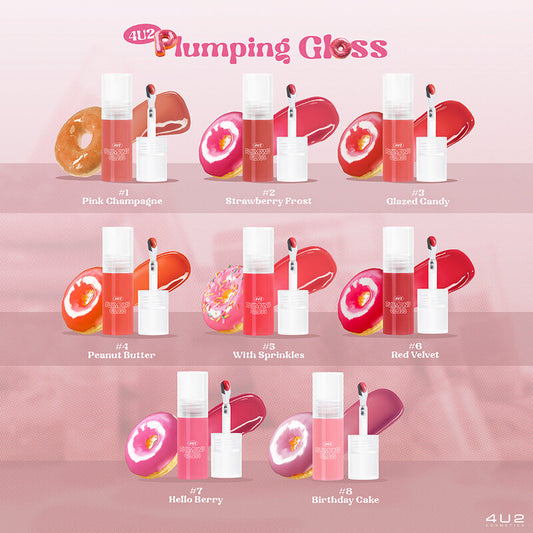 4U2 Plumping Gloss - #05 Sprinkles Lip Gloss for Volume and Moisture - Beauty Buddy