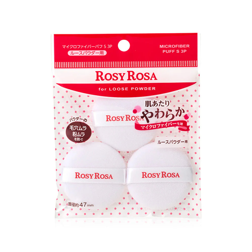 Rosy Rosa Microfiber Puff S 3P 3pcs